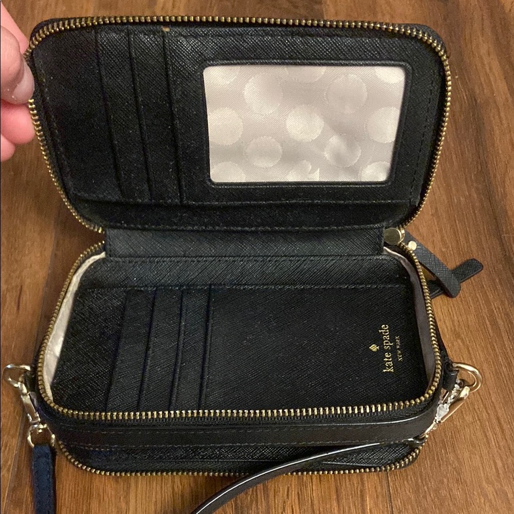Kate Spade Double Zip Mini Crossbody Black - Picture 8 of 10